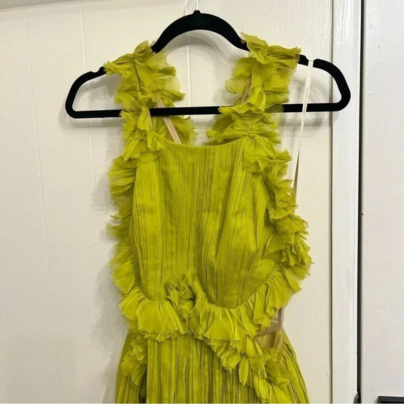 Maria Lucia Hohan Kania lime silk mini dress size FR 40 - Picture 3 of 12